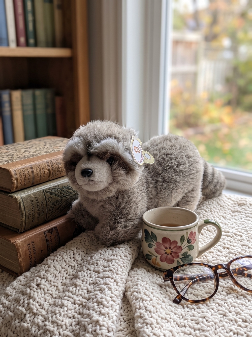 Vintage 1987 Gund Mischief Raccoon Plush Cottagecore Woodland Cabincore Retro NW